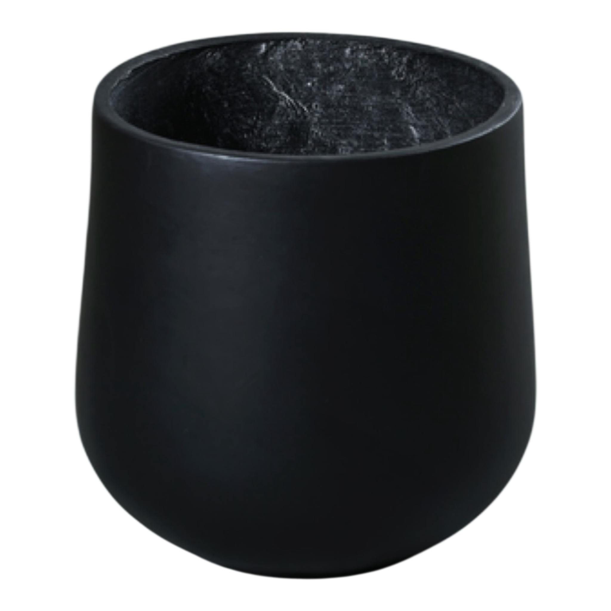 plantshop-matte-black-round-decorative-planter.png 霧面黑圓盆:圖片 1