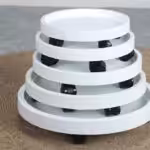 白色帶輪底盆