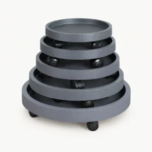 灰色帶輪底盆 / Grey wheeled drip tray｜完整外形 / Full product view