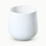 霧面白圓盆 / Matte white round planter｜完整外形 / Full product view